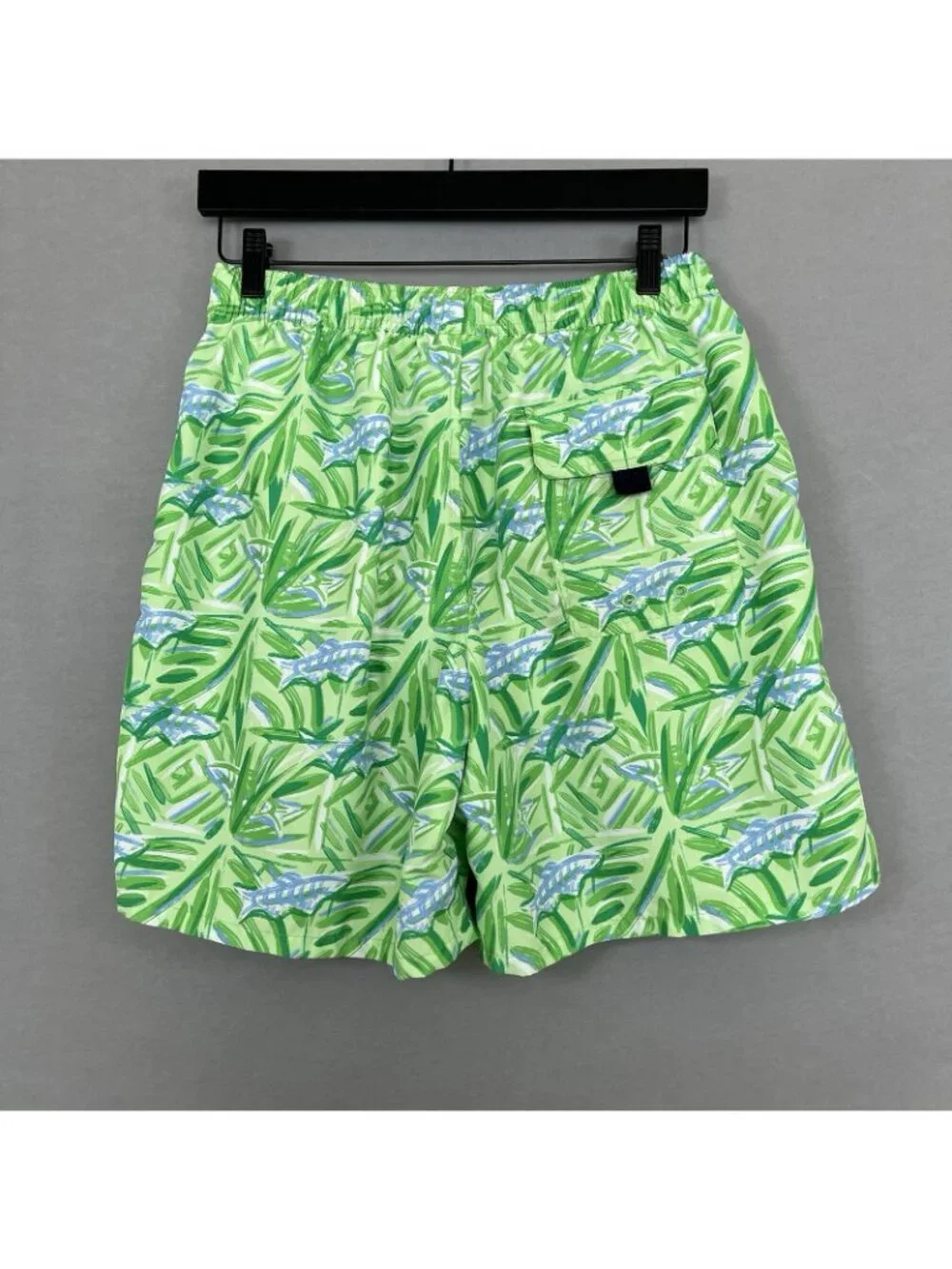 Vineyard Vines Green Fish Print Swim Trunks